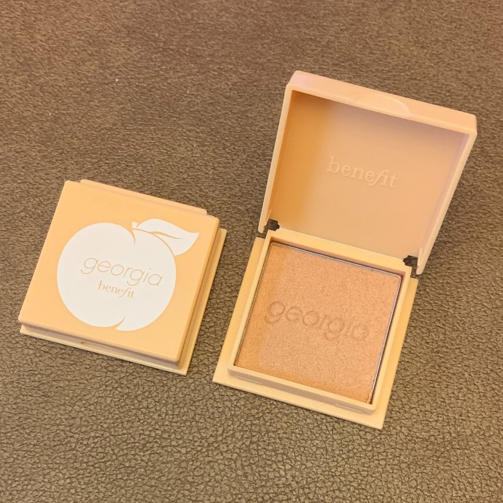 Benefit Georgia Powder Blush, Golden Peach  2 Travel Size, .14 oz each